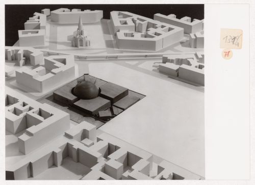 View of model for Görlitzer Bad swimming pool, Berlin, Germany