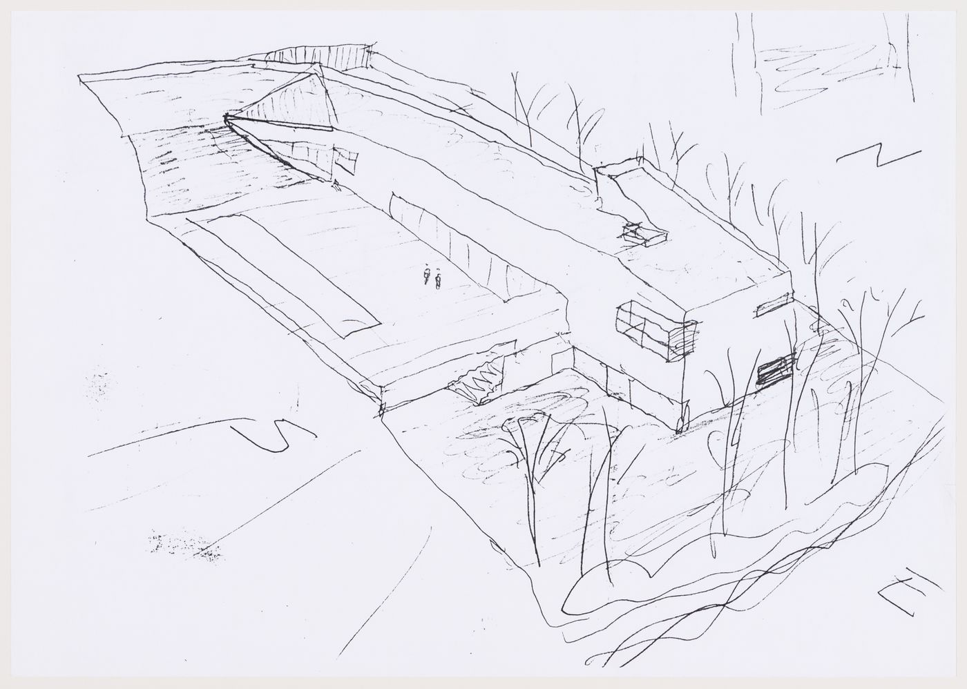 Sketch of a house, La Casa Verde, Pozuelo de Alarcón, Spain