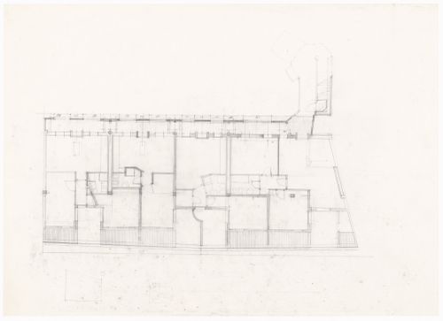 Floor plan with sketches for Edificio per abitazioni in via Conchetta, Milan, Italy