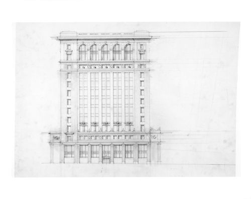 Eaton's Building, Toronto - Part building front elevation
