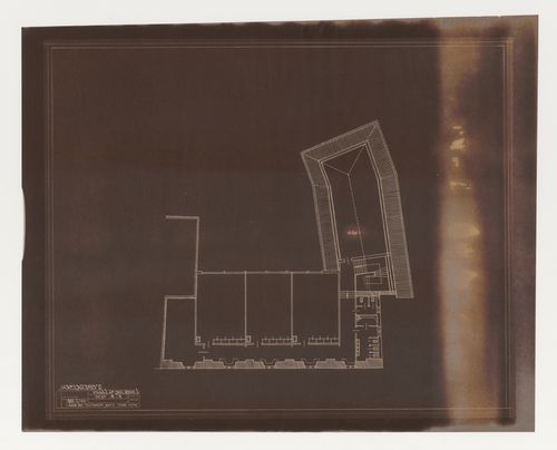 Second floor plan for an addition to an existing building, possibly a school, Limburg an der Lahn, Germany