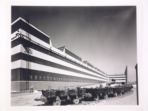 View of the principal façade of the Manufacturing Building from the northeast, American Steel Foundries Cast Armor Plant, East Chicago, Indiana