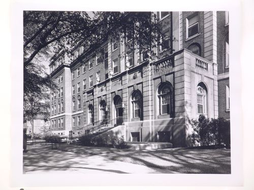 View of the main entrance of the Women's Hospital, Detroit, Michigan