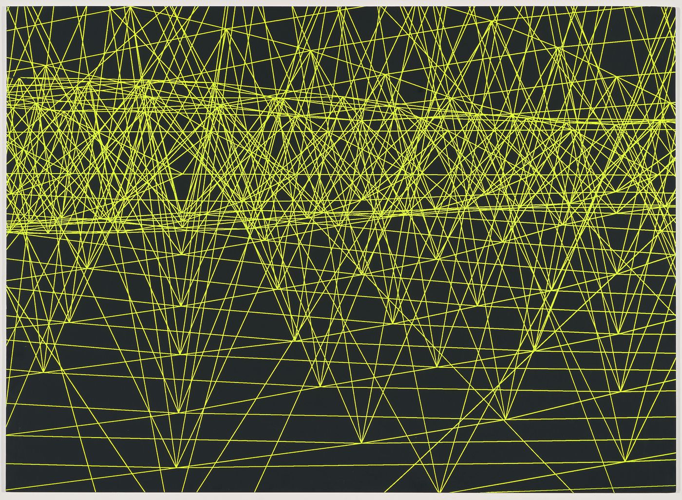 Wireframe perspective of a detail from the space frame for the Galaxy Toyama Gymnasium, Imizu, Toyama, Japan