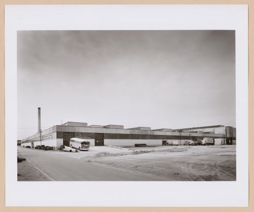 View of the north façade of the Assembly Building, General Motors Corporation Truck and Coach division Pontiac Plant, Pontiac, Michigan