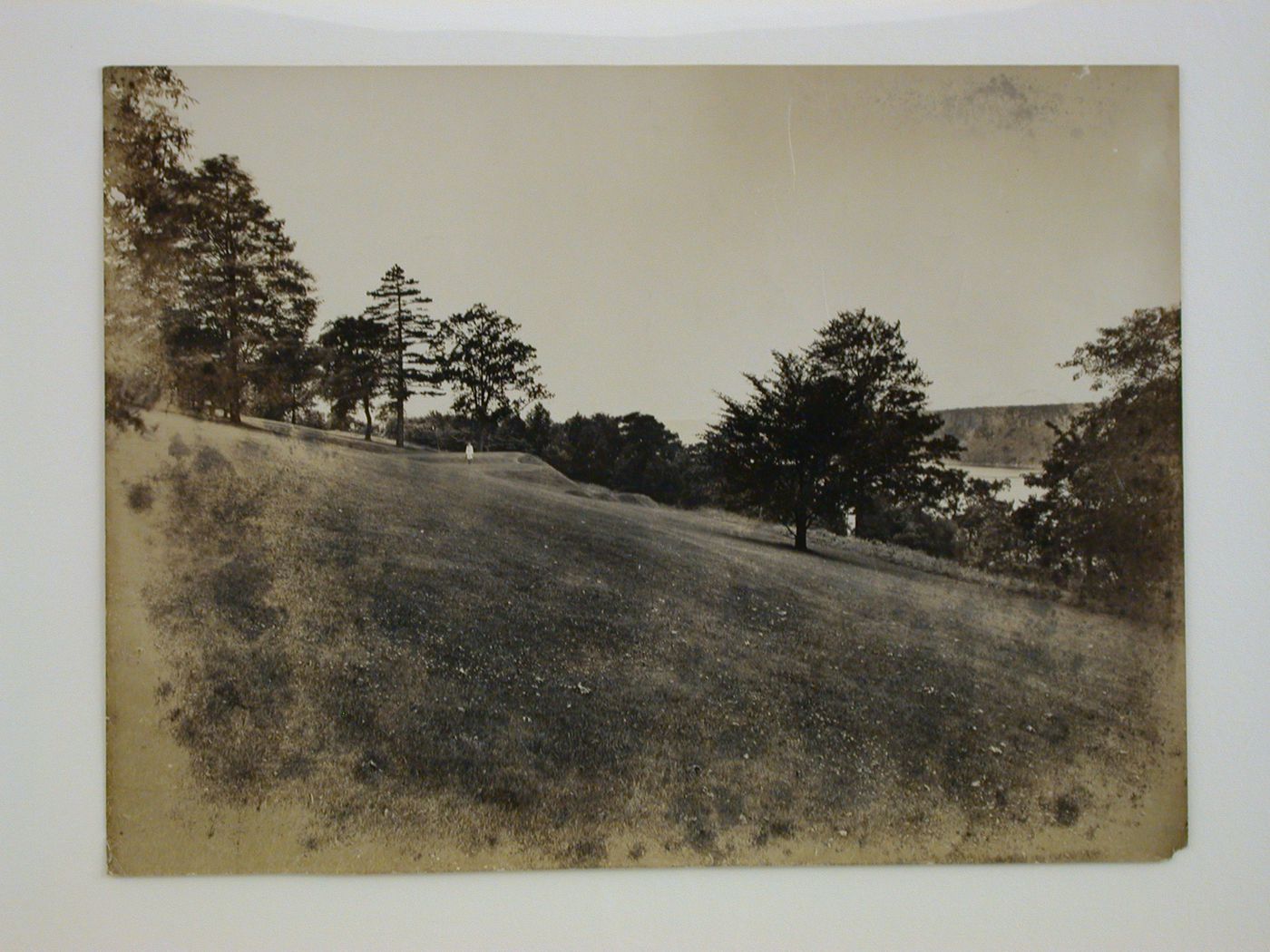 Partial view of the Longue Vue Golf Course showing the third green with the fourth tee on the left, New York [?], United States