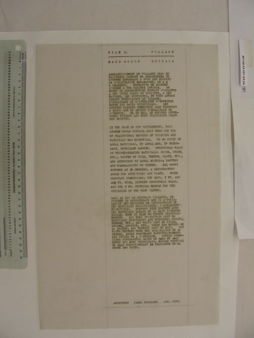 Village housing for CIAM X