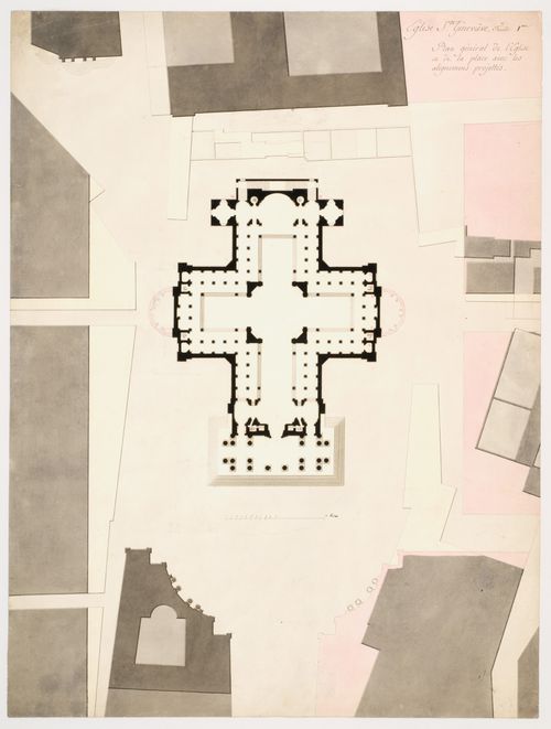 Projected alterations to Ste-Genevieve, Paris, plan