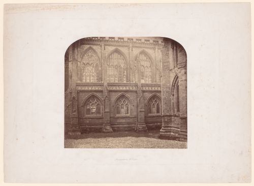 Exterior detail of the Choir and portion of Chapter House, Lincoln Cathedral, Lincoln, England