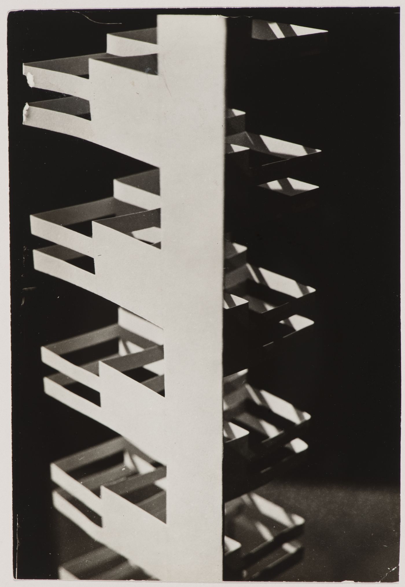 Detail of a paper exercise for Josef Albers' preliminary course, Bauhaus, Dessau, Germany