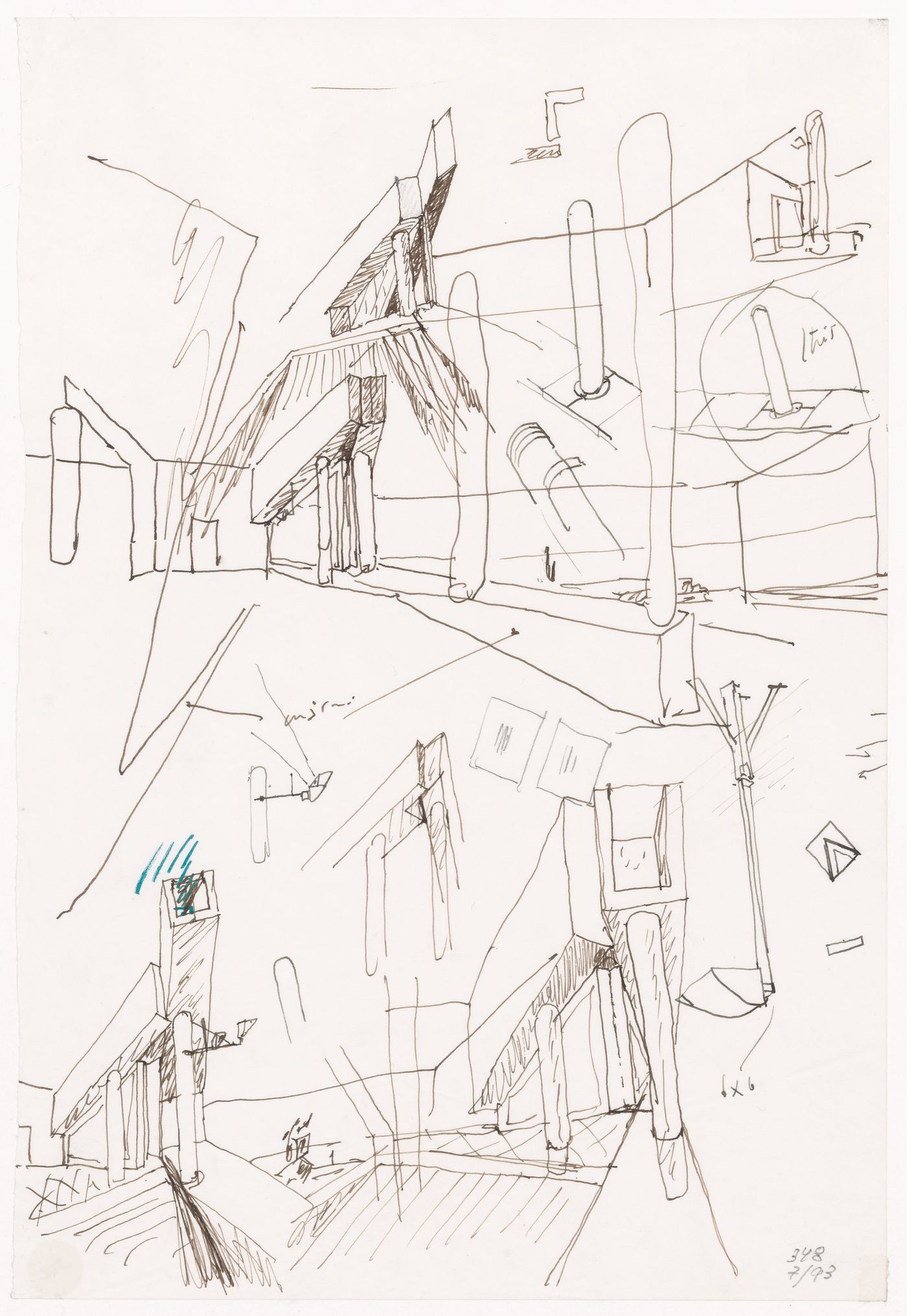 Sketch for Centro Galego de Arte Contemporânea, Santiago de Compostela