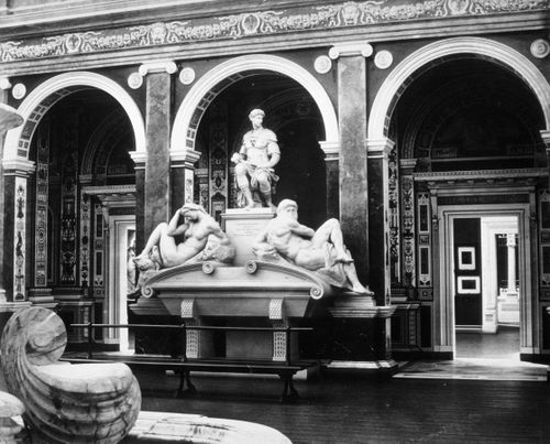 View of Italian Court showing Medici Tomb, Crystal Palace, London, England
