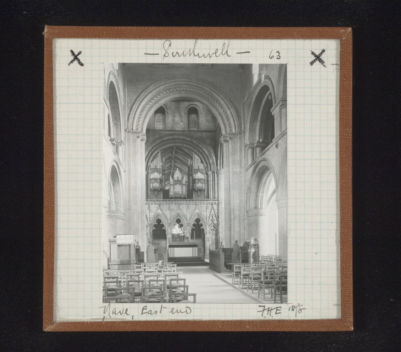 View of east end of nave of Southwell Minster, Southwell, Nottinghamshire, England