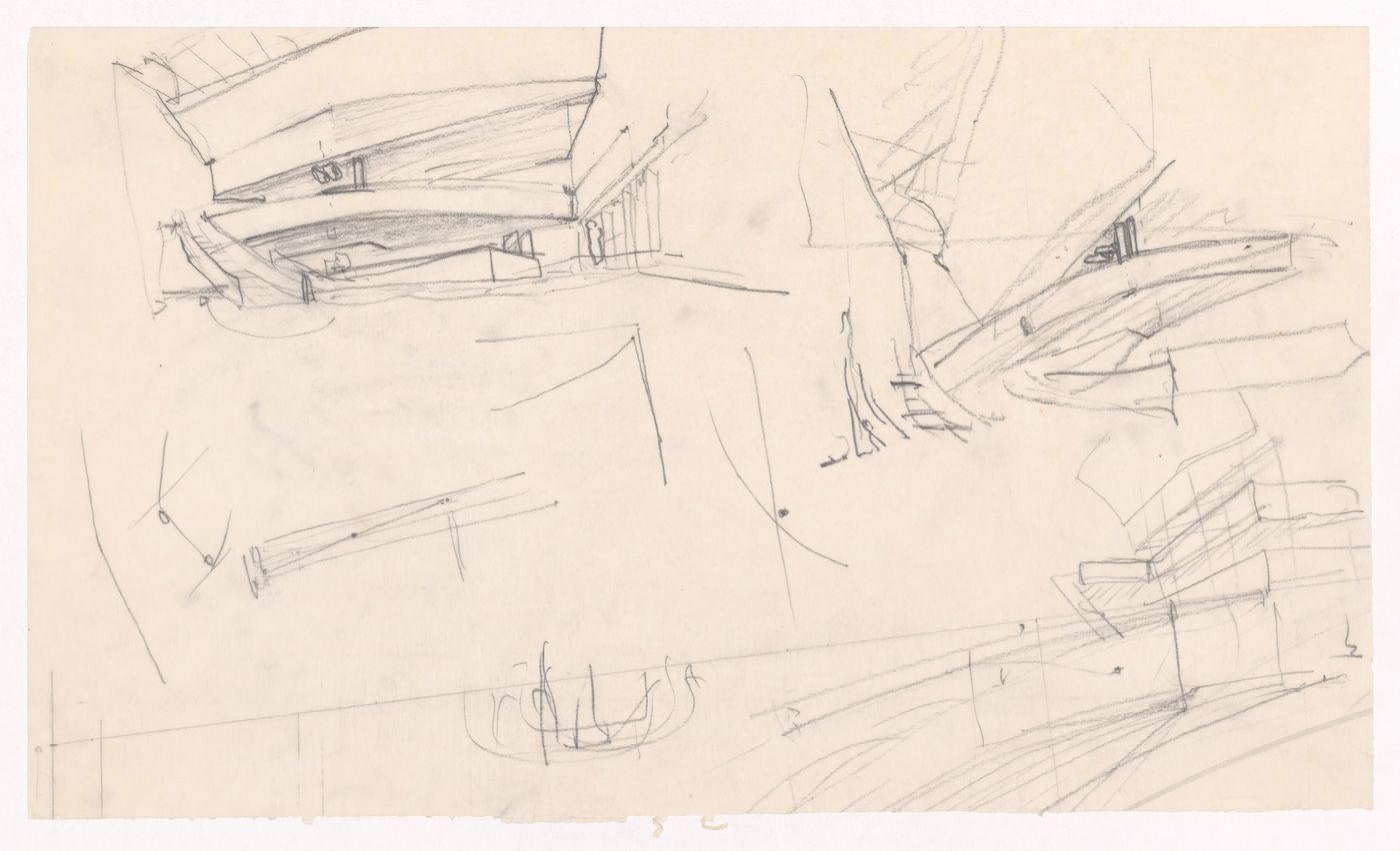 Sketch perspective for Banco Borges & Irmão, Vila do Conde, Portugal