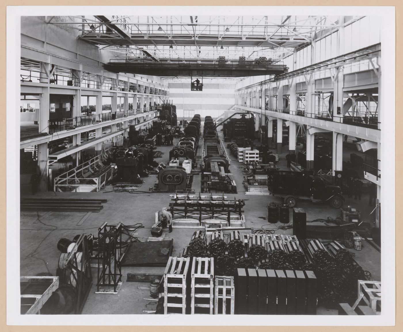 Interior view of the Tire Plant showing machinery, Rouge River Plant, Ford Motor Company, Dearborn, Michigan