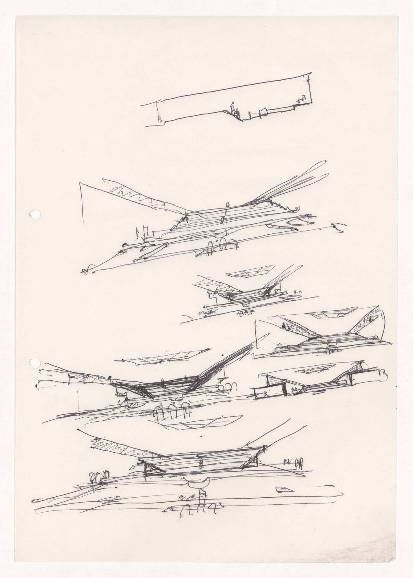 Sketch perspectives for Palácio de Jústiça, Montemor-o-Velho, Portugal