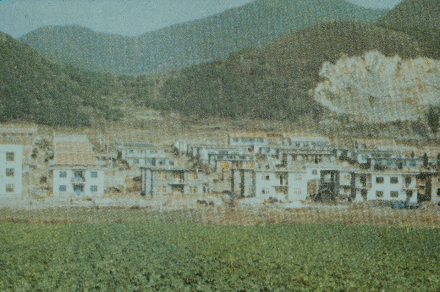 View of Weinin Cun village in Lianin province, China used for "Village Upgrading" training package based on research paper "Housing a Billion: Volume 2: Village Upgrading: Jianlu, China"