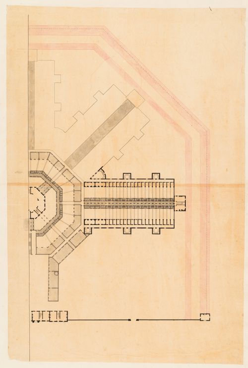 Radial plan prison, England: Plan