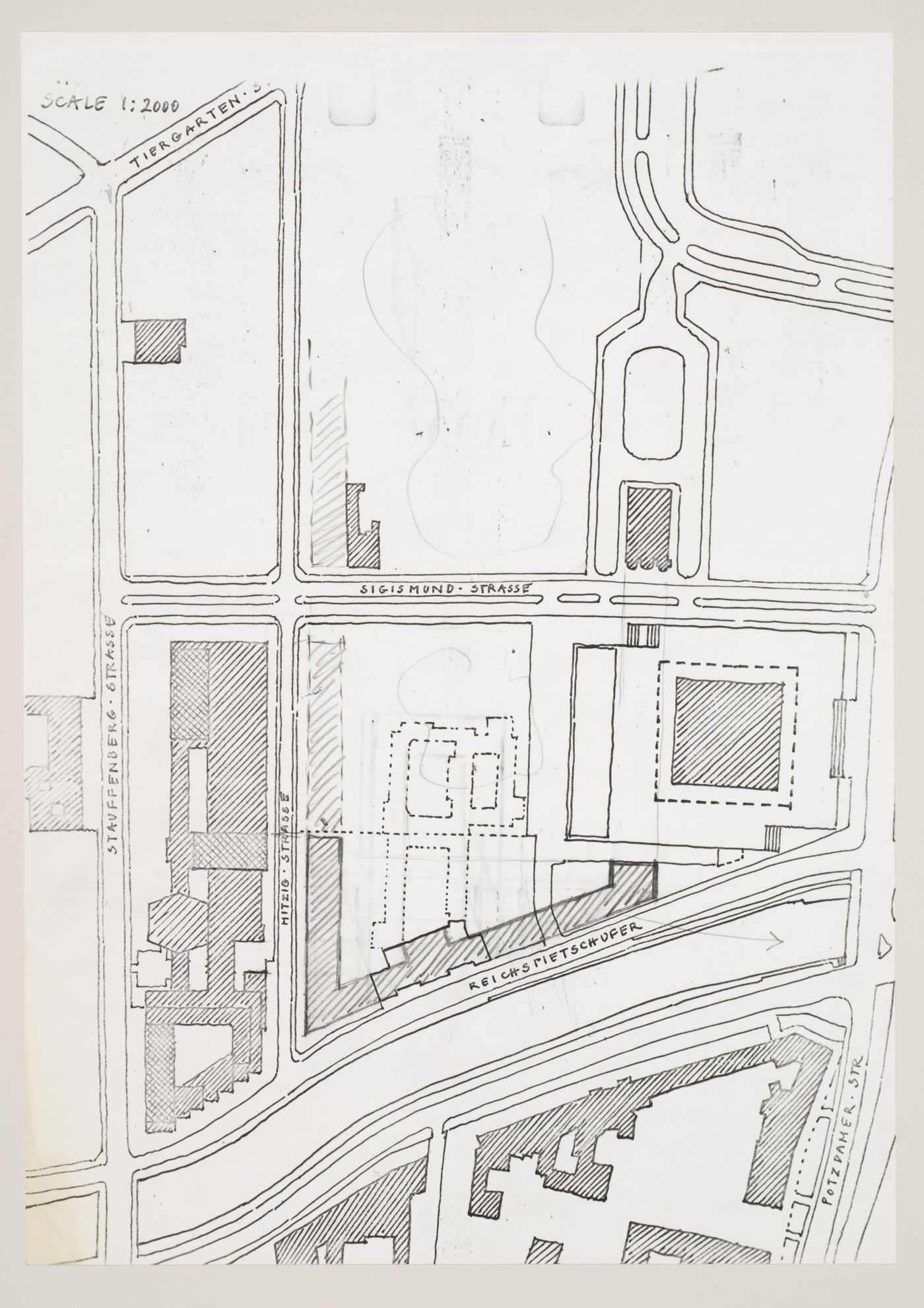 Wissenschaftszentrum, Berlin, Germany: sketch site plan