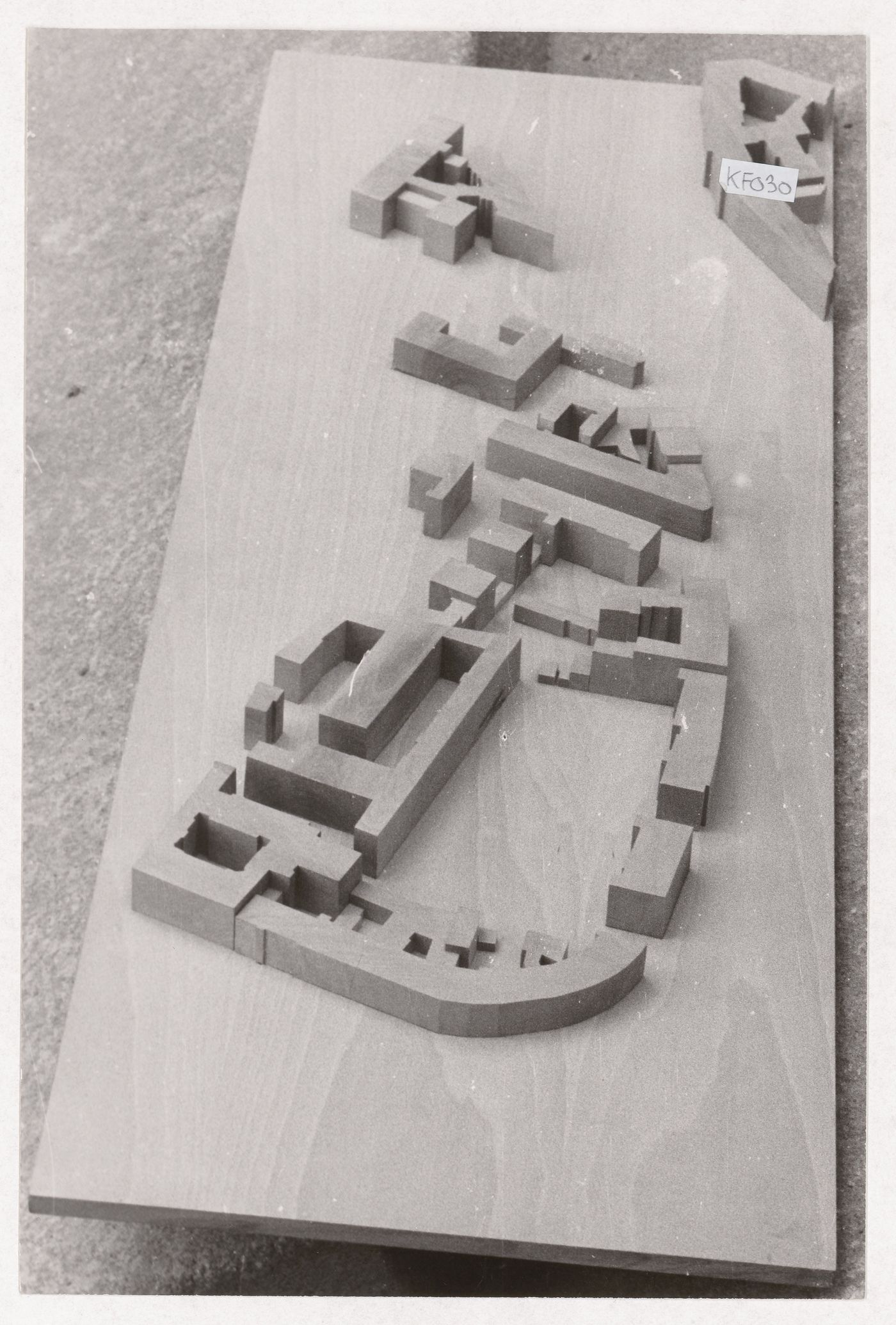 View of model for Blocke 70 und 89, Kreuzberg, Fränkelufer, Berlin, Germany