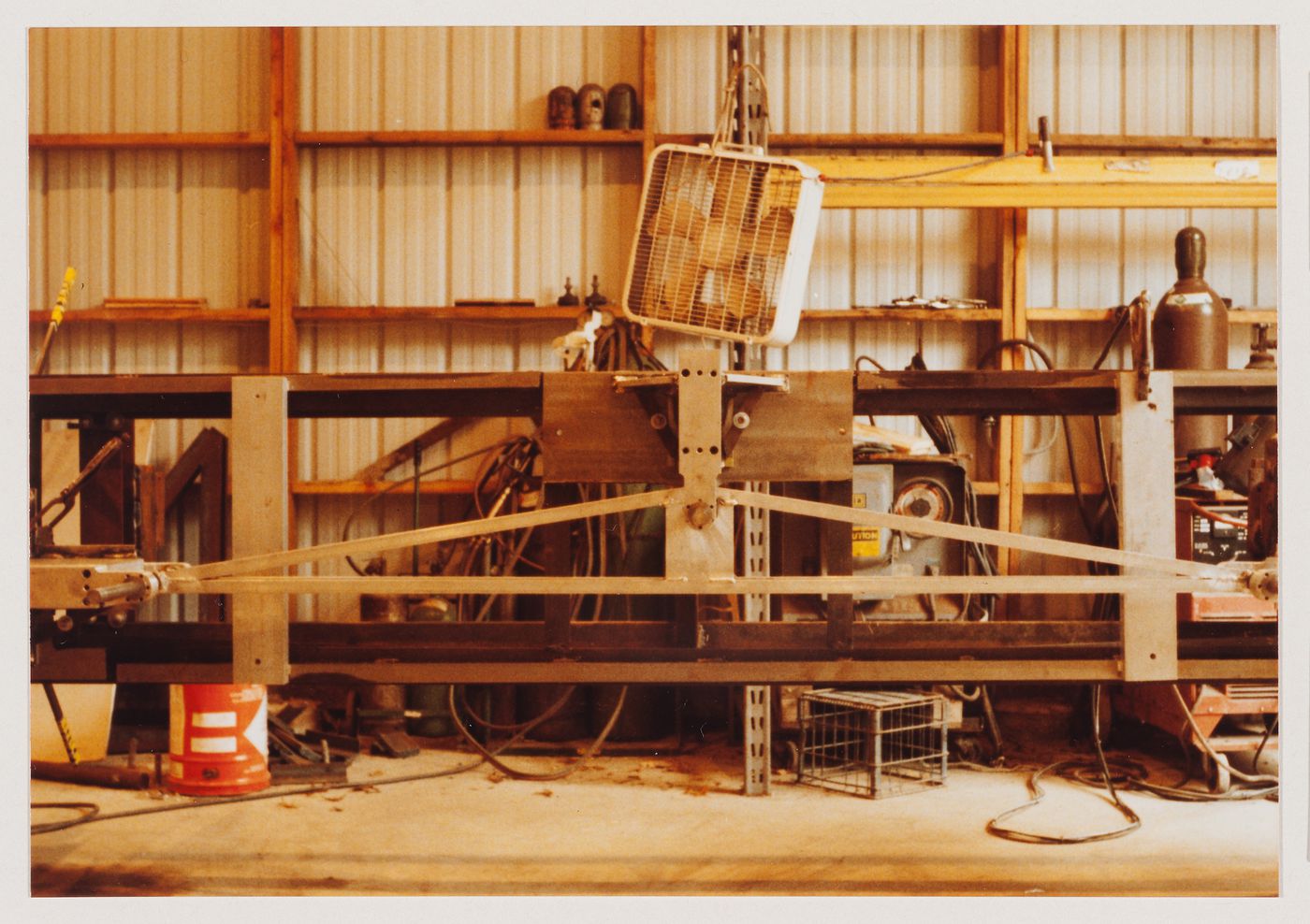 Welding setup used to create Iris Dome section