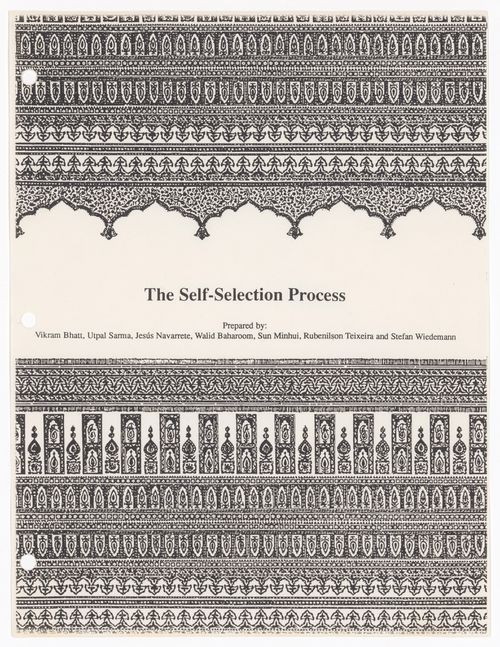 Guide booklet "Package 6: The Self-Selection Design Approach" for the Human Settlement Training Packages