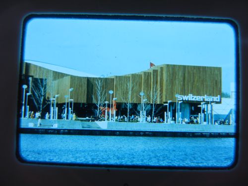 View of the Swiss Pavilion, Expo 67, Montréal, Québec