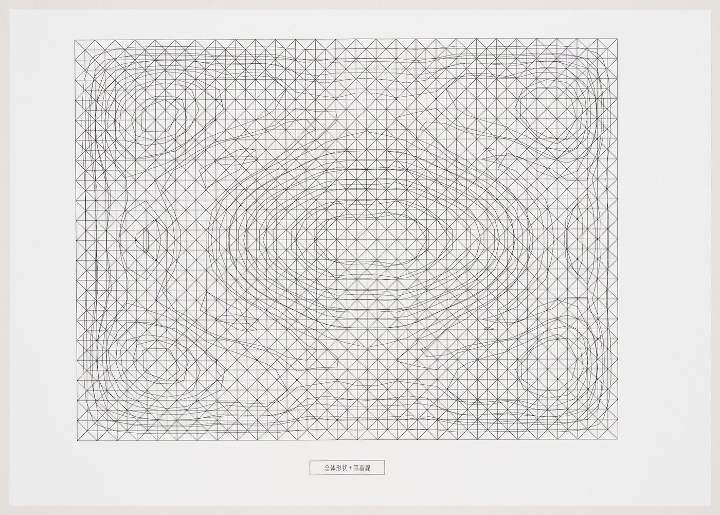 Diagram with contour lines for roof of Galaxy Toyama Gymnasium, Imizu, Toyama, Japan