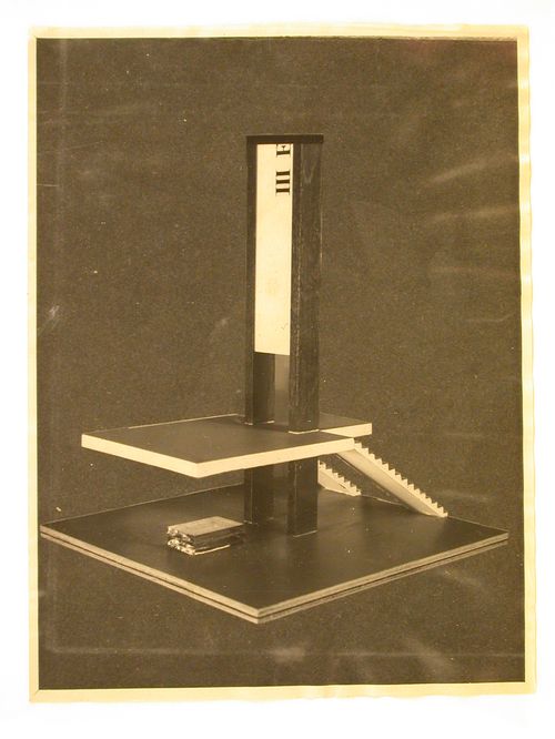 Photograph of a model for a monument, probably to Taras Shevchenko, Kiev, Soviet Union (now in Ukraine)