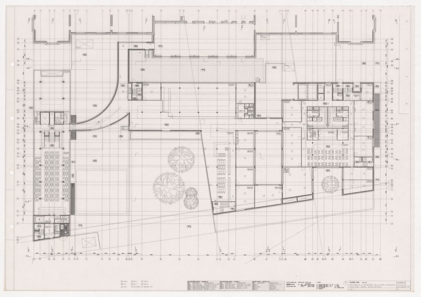 Level zero plan for Renovação e extensão do Museu Stedelijk, Amsterdam, the Netherlands