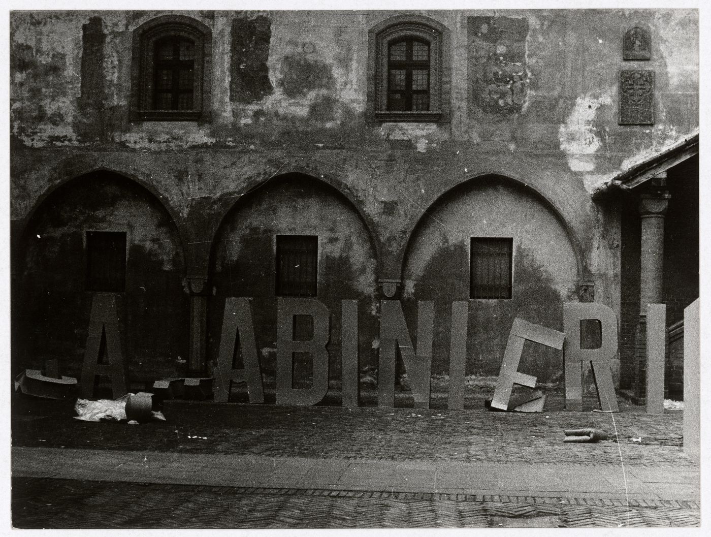 Photographs of the installation for Carabinieri