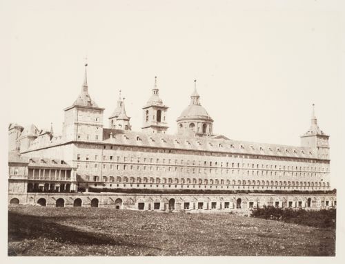 View of the lateral façade of the Monastery of San Lorenzo del Escorial, El Escorial, Spain