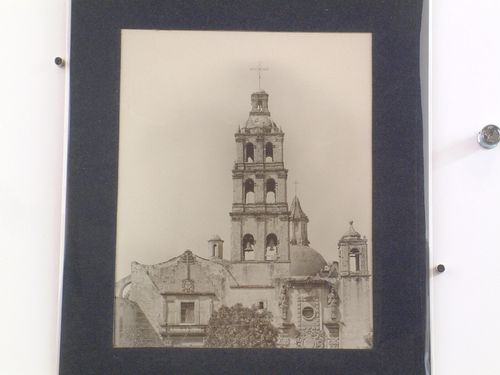 View of the tower of the Church of the Convento de Santo Domingo de Querétaro showing part of the principal façade and the dome, Querétaro, Mexico
