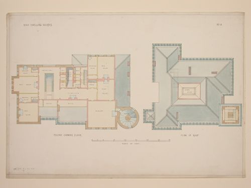 'Two Dwelling Houses' - 2nd chamberfloor/roof plan