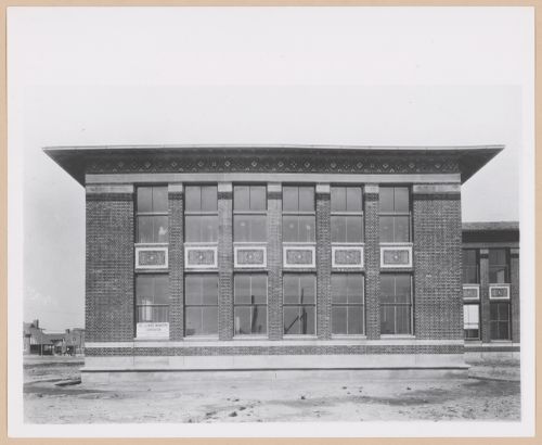 View of the west façade of the Laboratory Building, United States Aviation School, Langley Air Force Base, Langley, Virginia