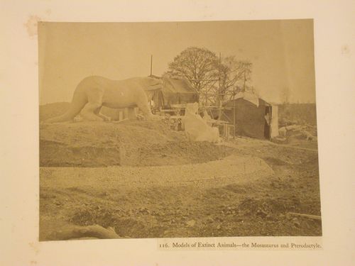 Models of dinosaurs, Crystal Palace, Sydenham, England
