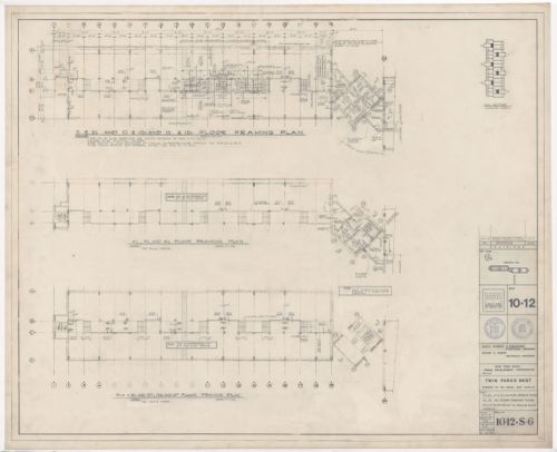 Framing plans for Twin Parks West, Site 10-12, Bronx, New York