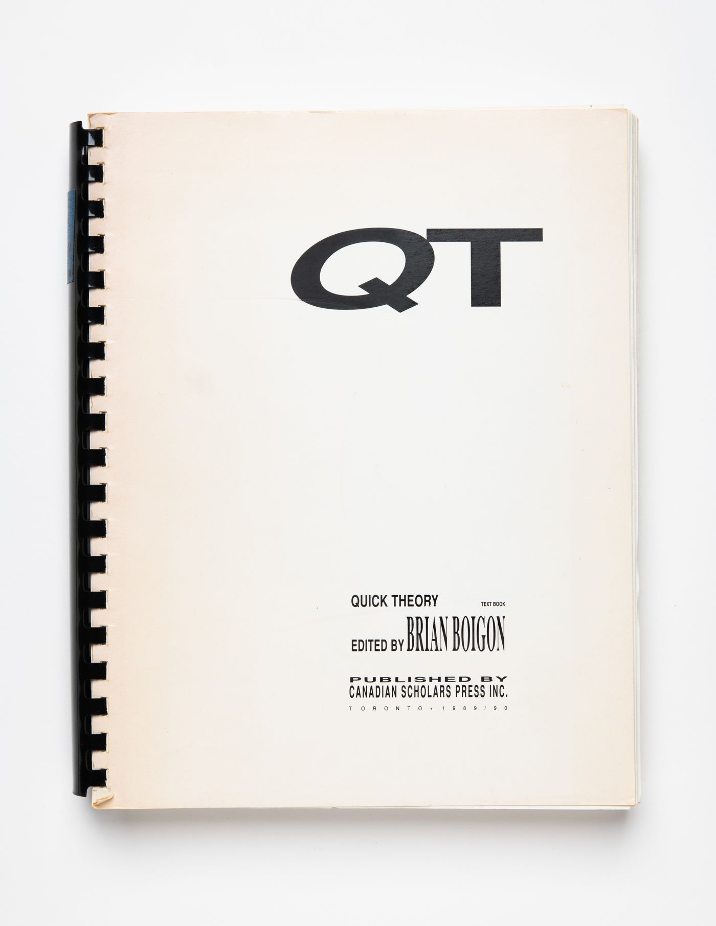 Quick Theory course primer edited by Brian Boigon