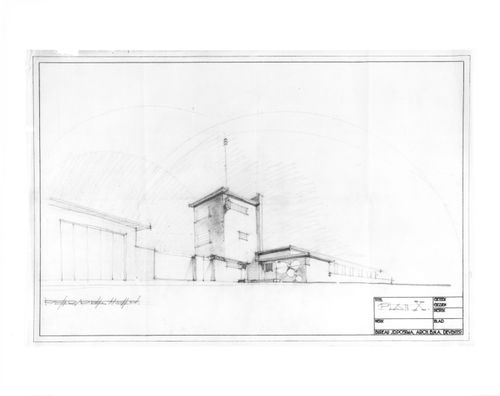 Perspective for an administration building for the Shell Company, Amsterdam, Netherlands