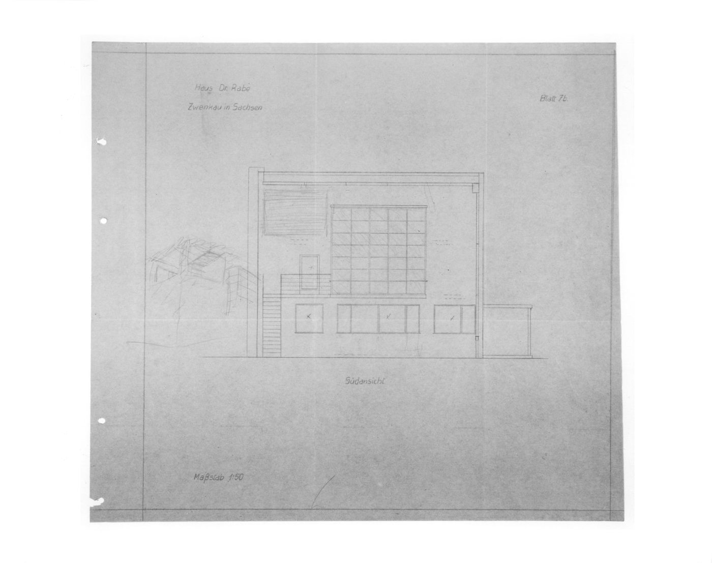 Dr Rabe House, Zwenkau - southview - Blatt 7B