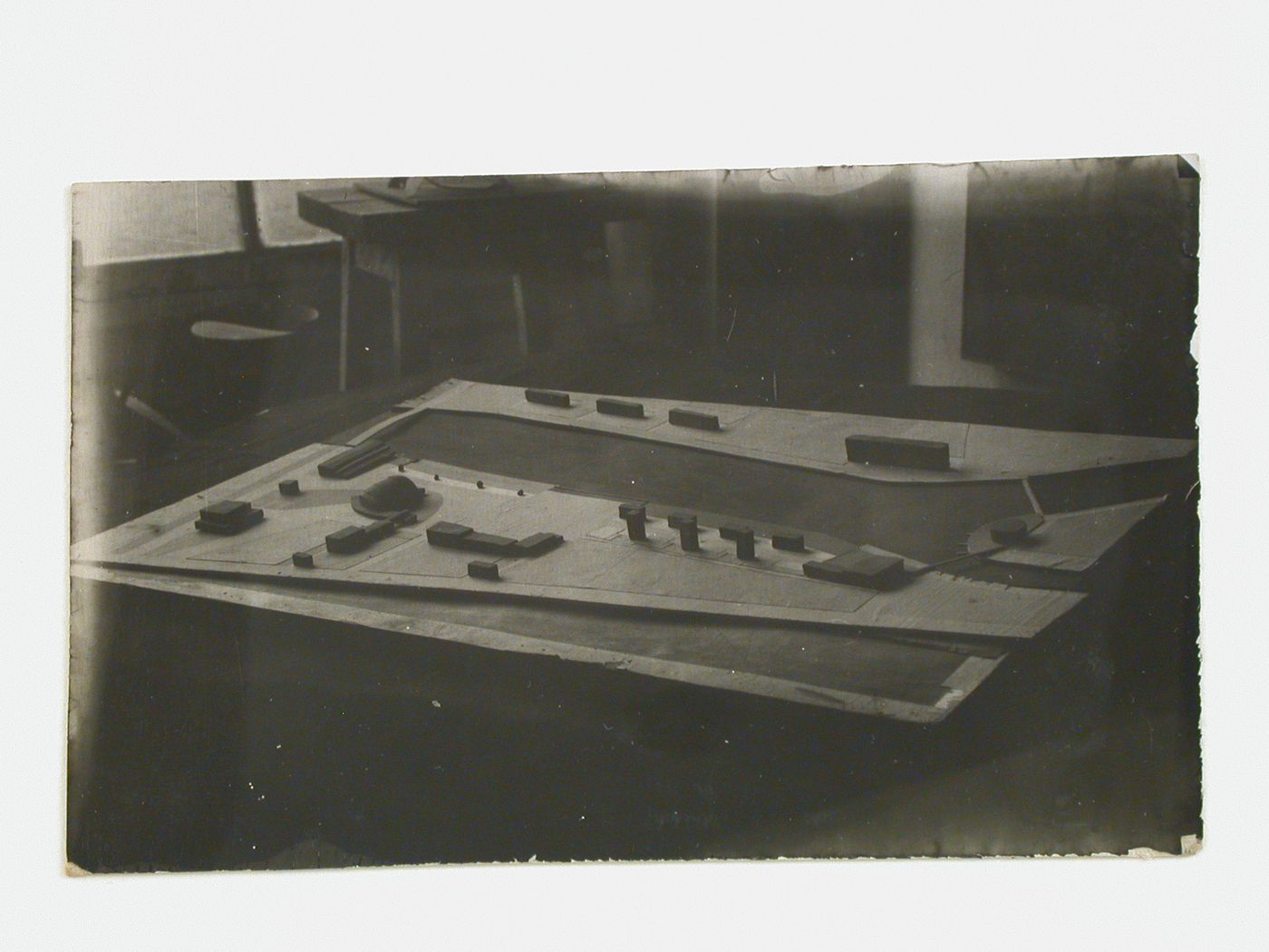 Photograph of a site model for an All-Union Palace of the Arts, Moscow