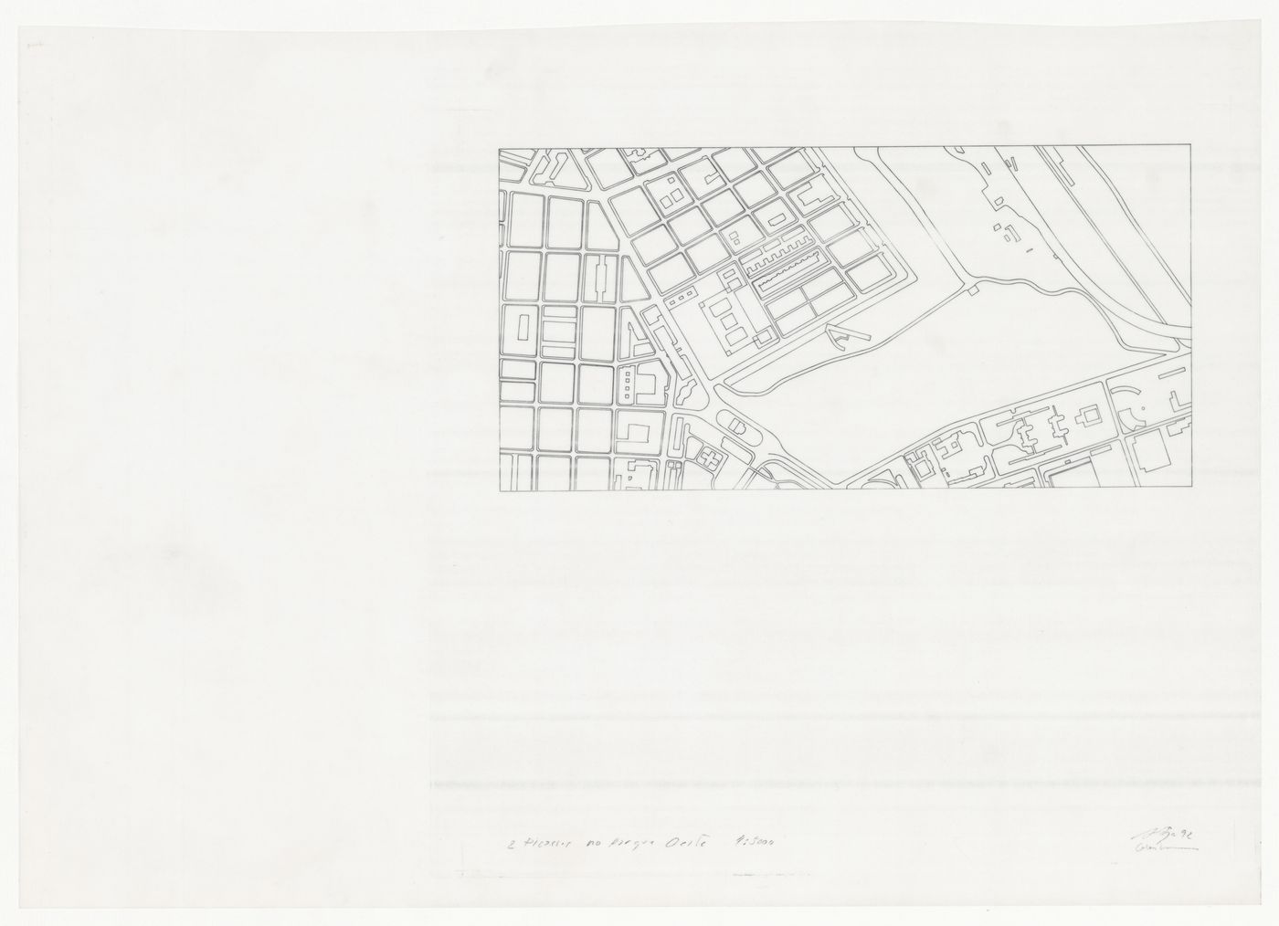 Site plan for Exposição Visiones para Madrid [Visions for Madrid exhibition], Madrid, Spain