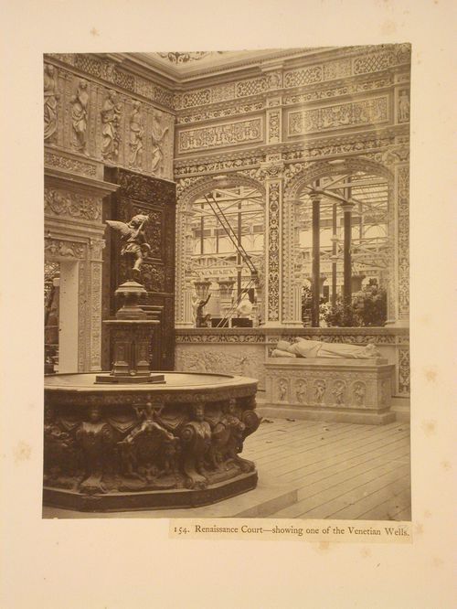 Renaissance Court, showing one of the Venetian Wells, Crystal Palace, Sydenham, England