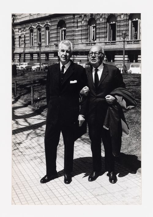 Photograph of Amancio Wiliams with Carlos Raúl Villanueva