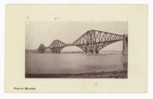 Picture postcard showing the Forth Bridge