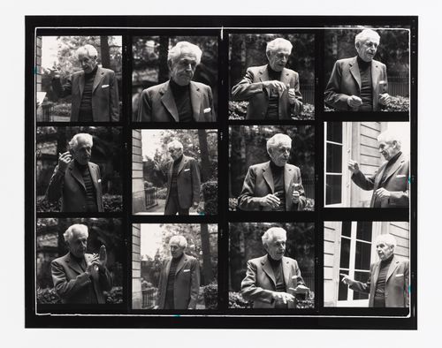Contact sheet with photographs of Amancio Williams