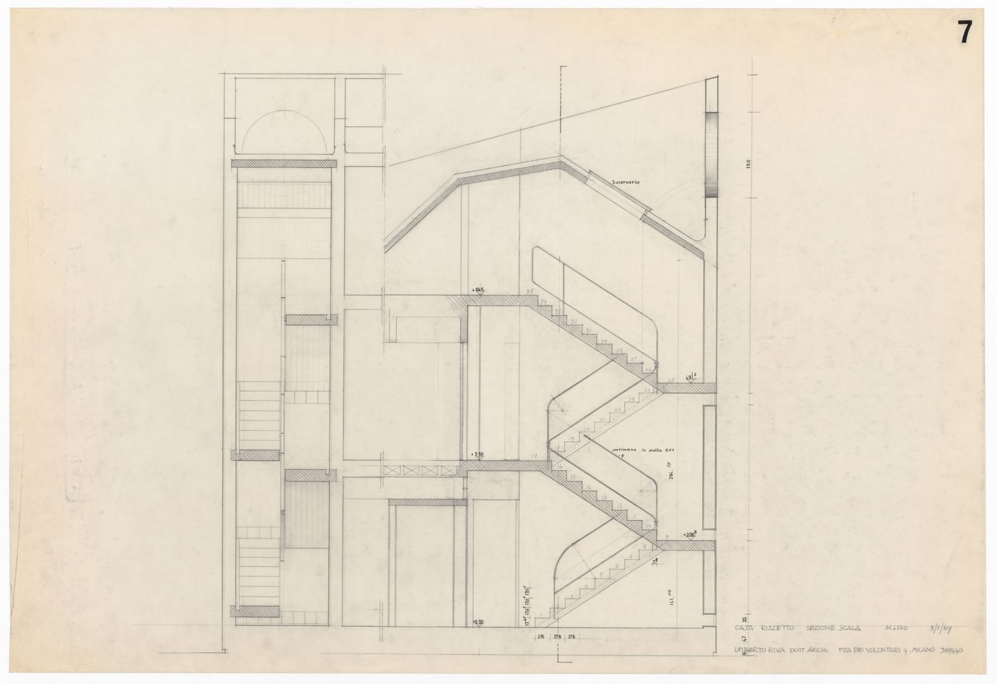 Section for Casa Rizzetto, Caorle, Italy