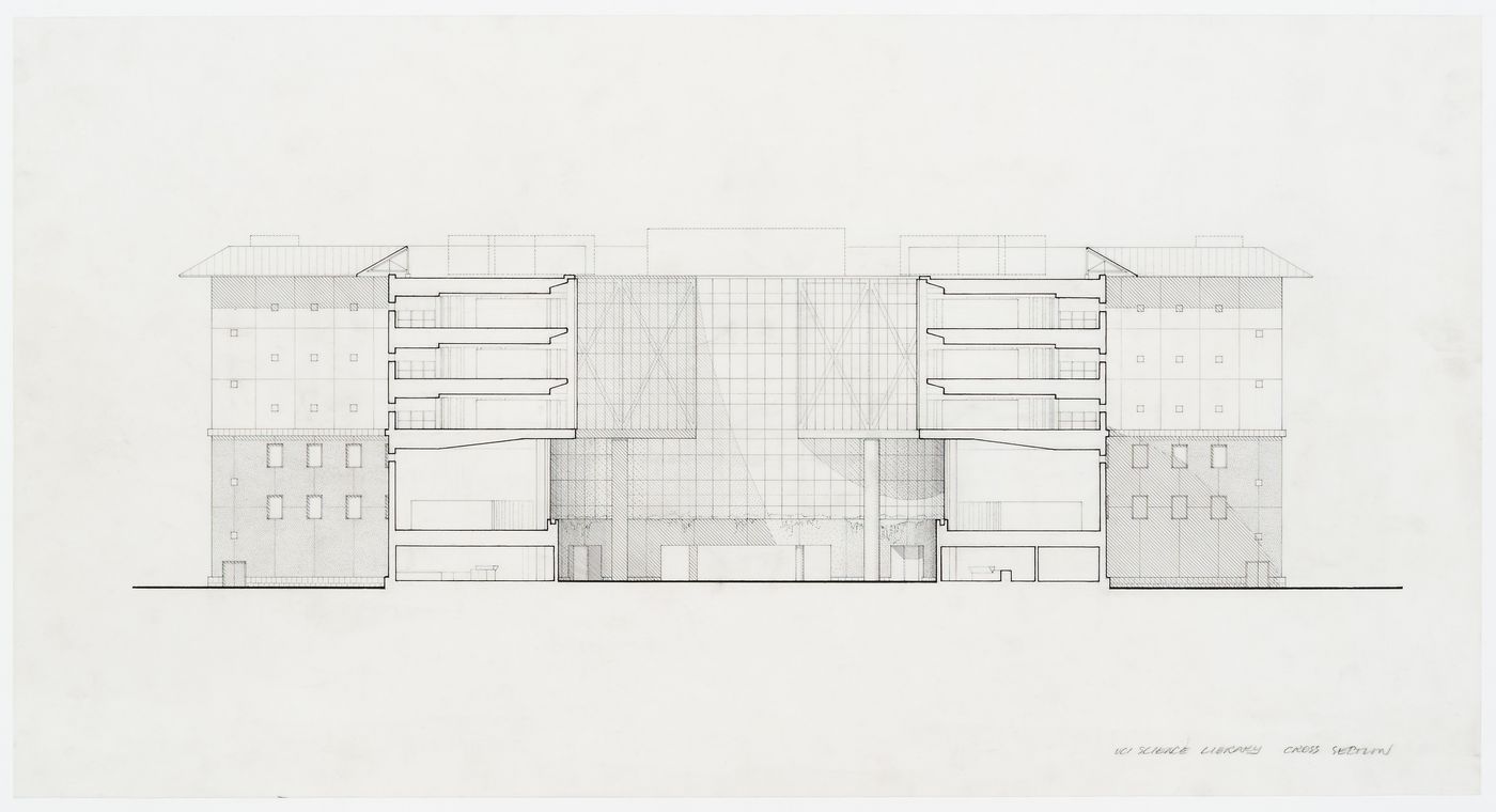 Science Library, University of California at Irvine, California: cross section