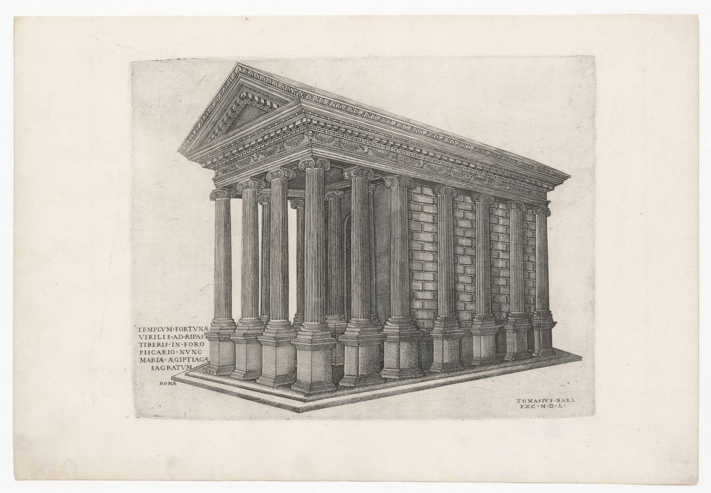 Perspective of the Temple of Fortuna Virilis, Rome