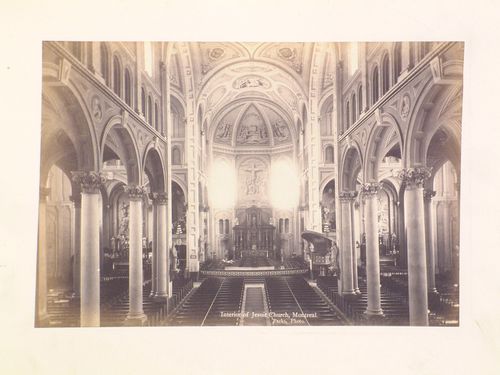 Interior view of the Jesuit Church showing the nave and sanctuary, 1202 rue de Bleury, Montréal, Québec